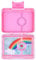 yumbox Snack Box - Fiambrera Bento a prueba de fugas de 3 compartimentos para niños (rosa intenso con bandeja arcoíris)
