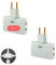 (Pack 2) Ladrón de enchufes Plano 3 en 1, válido para Lugares sin Espacio (detrás de TV, Mueble, Cama), Enchufe Giratorio 180º, Material ignífugo, 1500W, Certificado CE, 4 pcs.