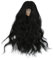 Perücke für Puppen mit Kugelgelenk, Soft-Touch-Perücke für 1/6-Puppen, Zuschneidbar, Gelockt, mit Pony Zum Verkleiden von Puppen (Schwarz)