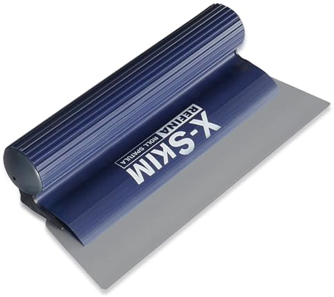 REFINA X-Skim Skimming Blade - 12” (300mm) Plastering Spatula with Interchangeable Plastic Blade - Plazi Roll Grip Skimming Spatula - Rendering, Flooring, Drywalling & Plastering Tools