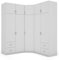 e-Meblast - 3-teilige Eckschrank - 189x240x54 cm - Ohne Spiegel - Schlafzimmer, Wohnzimmer Eck Ecke Eckeschrank - 20 Einlegeböden - 4 Schubladen - 3 Kleiderstange - Schrank - PVC-Kante - Weiß/Weiß