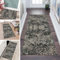 QQrunner Läufer Flur Küche Teppich rutschfest 60x550CM Küchenteppich Abstrakt Vintage Grau Beige Waschbar Meterware Schlafzimmer Korridor Teppichläufer Lang, Länge Anpassbare, 60-120cm Breit