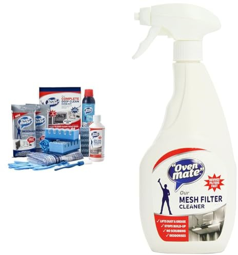 Oven Mate Complete Deep Clean Oven Kit for Easy Cleaning & Mesh Filter Cleaner 500 ml