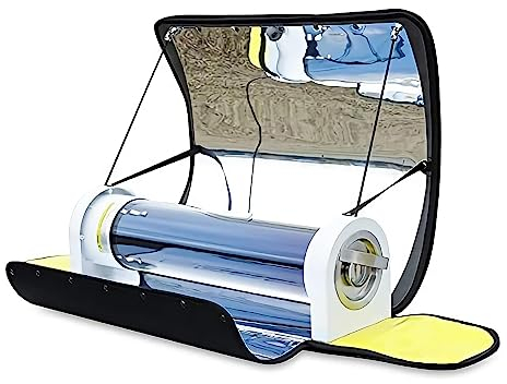 GaRcan Tragbarer Solarkocher, 4,5 l großer Solarofen, Outdoor-Ofen, Solarkocher, Campingkocher mit Thermometer, ideal für Camping oder Wandern