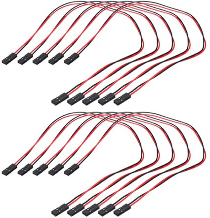 QUARKZMAN Fil de Connexion Femelle à Femelle pour Breadboard, Pas de 2,54 mm, Câble Ruban à Une Rangée de 30 cm de Long pour Projets Électroniques Sur Breadboard, Lot de 10, Multicolore