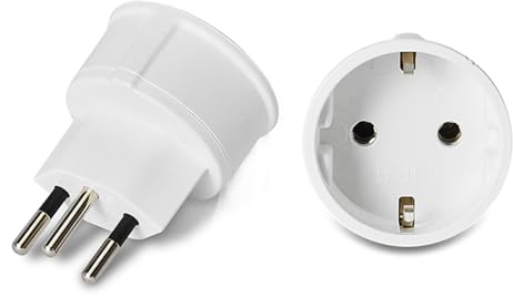 VIEVRE 2 Stücke Reiseadapter,Adapter Schweiz Deutschland,Adapter Steckdose Schweiz Deutschland,DE auf Schweiz Adapter,EU auf Schweiz Reiseadapter,Reiseadapter Schweiz,Schweiz Adapter Steckdose