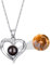 925 Sterling Silber Foto Halskette für Frauen Personalisierte Projektion Kette mit Bild im Stein Benutzerdefinierte Versteckte Bild Schmuck Geschenke für Freundin Mutter Tochter Geburtstag