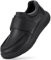 FitVille Chaussure Diabetique Homme Extra Large Mocassins en Cuir Pieds Large Casual Chaussures de Marche Homme Scratch pour Pieds Enflés au Travail Noir 44.5 EU Large