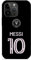 EZB Lionel Messi Themed iPhone Phone Case | Black and White Flexible Shock Absorbant Cool Phone Cover | Messi Inter Miami 10 Case (iPhone12)