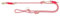 TRIXIE V-Leine Soft Rope, L-XL, 2 m/6 mm, rot - verstellbare Hundeleine für große Hunde aus gewebtem Tau, 3-Fach längenverstellbar - 1985303
