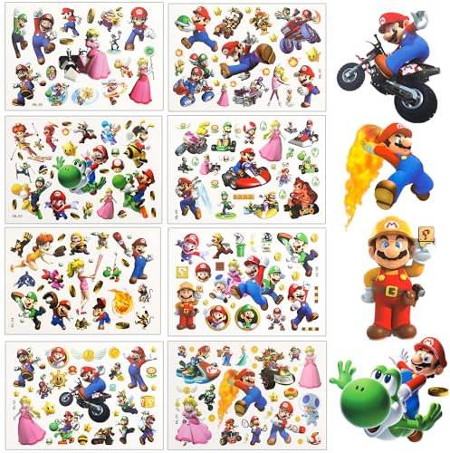 Tattoos (MLAWST-1) Tattoo Kinder, 8 Blätter Super Tattoo Set für Mädchen Jungen Tattoo Wasserdicht für Geburtstags geschenke Kindergeburtstag
