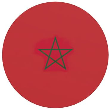 Aimants de réfrigérateur ronds et doux avec motif drapeau du Maroc et matériaux parfaits