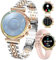 TAYSHILEY Smartwatch Fitness Da Donna, Display HD Da 1,27 Policy, Chiamata Bluetooth, Smartwatch Sportivo Impermeabile, Cardiofrequenzimetro, Contapassi - Compatibile Con Android e iOS (Oro bicolore)