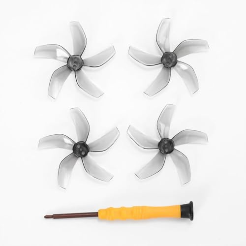 Propeller Ersatz für DJI NEO,Drohne 5-Blatt Paddel Propeller Leichte Propeller Bunte Flügel Ersatzpropeller Teile für DJI NEO,Drohnen Zubehör (2 Paar grau)