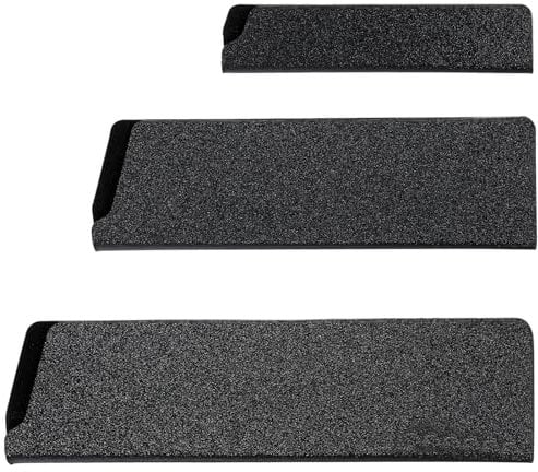 Knife Covers or Sleeves, 3 Pcs ABS Universal Knife Guard Kitchen Knife Sheath Knife Blade Guard Gentle Non-Scratch Felt Lining Knife Protectors for Chefs Knife, Cleaver (Black)