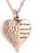 MYPOWER Cremation Heart Urn Necklace Ashes Jewelry for Women Men Keepsake Pendant Memorial Locket Ash Holder-Rose Gold