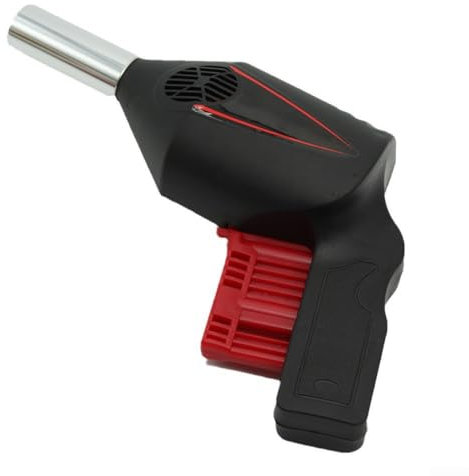 Soffiatore portatile per barbecue, strumento manuale per barbecue a carbone, per barbecue, falò, caminetto, cucina all'aperto (nero)