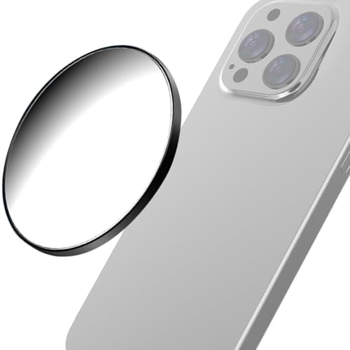 Magnetischer Selfie Spiegel Kompatibel mit iPhone 17-12 Pro Max(Schwarz) | Konvexer Handy Spiegel für Rück Kamera Vlogging Selfies mit Magnetischer Befestigung Kompatibel mit iPhone 17 16 15 14 13 12