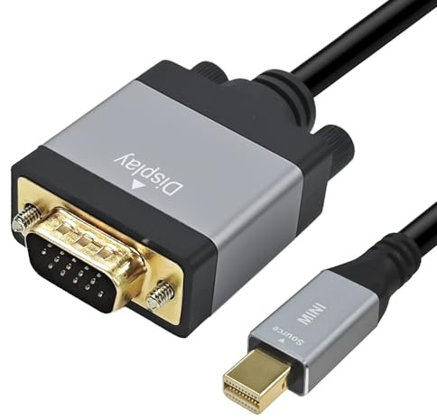 Cyberguys! Mini DisplayPort to VGA Cable, 6FT, 1080P 60Hz