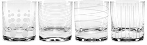 Mikasa Cheers Martinigläser, 290 ml, 4 Stück, Kristall, silber, 360 ml