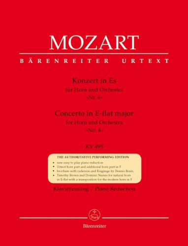 MOZART Konzert für Trompete Nr. 4 (K.495) in Mib Most für Trompete und Klavier (Urtext) (Giegling)