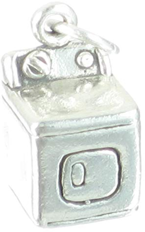 Sèche-linge Lave-linge charme en argent sterling .925 x 1 vêtements