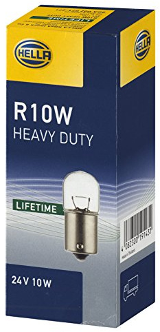 HELLA 8GA 002 071-271 Bulb - C5W - Heavy Duty Expert - 24V - 10W - Socket Type: BA15s - Box - Quantity: 10