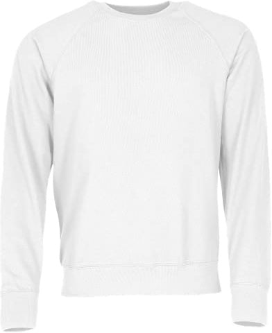 Fruit of the Loom Men's Lightweight Raglan Sweat Sweatshirt, White, S