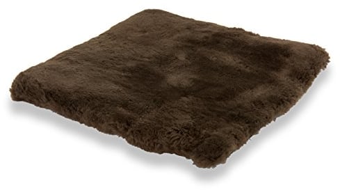 Reissner Lammfelle SIKI-VF Schaffell Sitzkissen Vollfell Qualität (Rollstuhlauflage Katzenbett) VF 40x40cm braun
