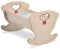 Dida - Puppenwiege Aus Holz Mit Matratze Und Kopfkissen + Bettlaken Für Puppen Bis 50 cm Grösse - Dekoration: Natur. Ideal Für Die Puppenecke Im Kindergarten Und In Der Kinderkrippe