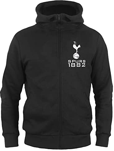Tottenham Hotspur FC Official Gift Boys Fleece Zip Hoody Black 6-7 Years