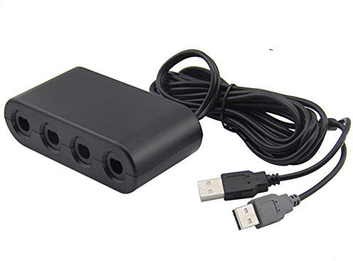 booEy Gamecube Controller Adapter for Nintendo Wii U and PC, USB connection to 4 ports