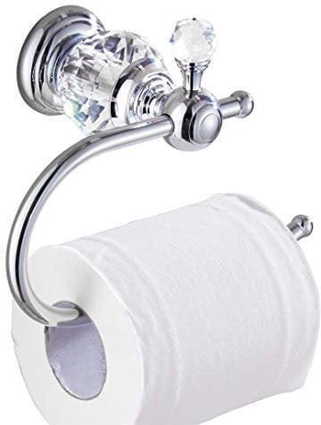Brass Toilet Paper Roll Holder, Polished Chrome