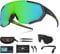 X-TIGER Radbrille Polarized Sonnenbrille Tr90 Superlight Frame mit 3 oder 5 Wechselgläsern UV400-Schutz für Herren und Damen,zum Radfahren Skifahren Autofahren Fischen Laufen Wandern Sport