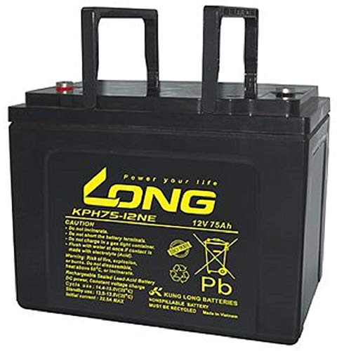 Kung Long KPH75-12NE Batterie au plomb 12 V 75 Ah Convient pour la technologie de sécurité, les systèmes de détection incendie, les systèmes ELA, UPS, télécommunications, installations d'alimentation