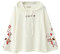 Simple Japonais Texte Mode Branché Esthétique Minimaliste Élégant Renard Sukura Conception Longue Manches Sweat à Capuche Veste