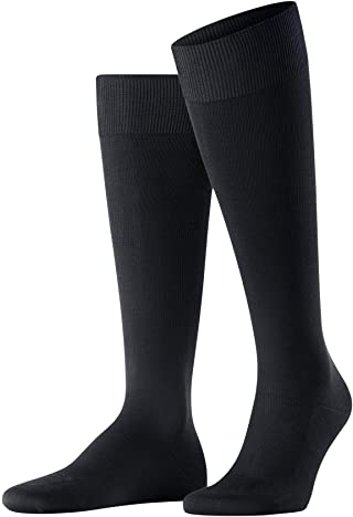 FALKE Energizing Cotton M Kh fines avec contention 1 paire, Chaussettes longues Homme, Bleu Dark Navy 6370, 39-40