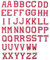 J.CARP 52Pcs Red Alphabet A to Z Patches, Iron on Sew on Letters for Clothing, Hats, Shoes, Backpacks, Handbags, Jeans, Jackets etc.