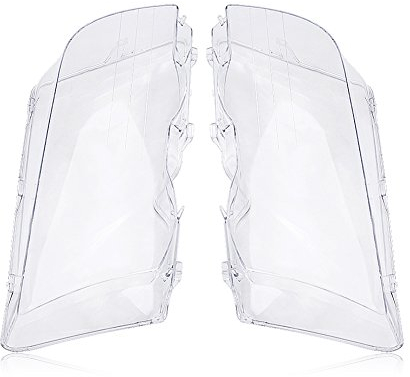 Akozon 2 PCS Faros Pantalla de cristal transparente Lámpara de cabeza Faro Cubierta de lente transparente 1 par lzquierda y derecha para E46 3 Series 1998-2001 4 puertas