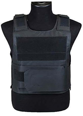 GSYNXYYA Anti-Couteau Gilet, Anti Stab Dur Vêtements d'auto-défense, Preuve Anti-Coup Vest, l'armée américaine Militaire Veste Tactique, réel CS Equipements,Noir