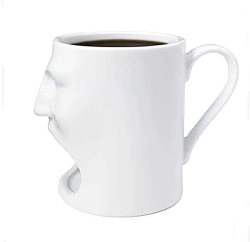 XINGYU Coffee Cup and Mug Face Ceramic Cookies Mug Dunk Mug Cookie Holder With Biscuit Holder Mug Ceramic Cookie Coffee Tea Mug (White)