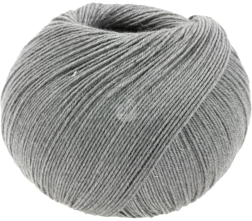 LANA GROSSA Meilenweit Seta | Sockengarn mit Seidenanteil, waschmaschinenfest | Handstrickgarn 55% Schurwolle (Merino), Polyamid, & Seide | 100g Wolle zum Stricken & Häkeln | 400m Garn FB14