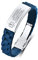 PJ JEWELLERY Personalisierte Silikon Sport Armband Notfall ID Armbänder für Herren Teens Jungen, medizinische ID SOS im Freien täglich Armband einstellbar, Schwarz/Grau/Blau