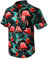 HISDERN Männer Funky Hawaiian Flamingo Shirts Kurzarm Vordertasche Urlaub Sommer Aloha Beach Casual Mint Schwarz Rosa Hawaiihemd