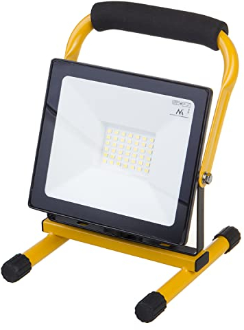 Maclean MCE632+MCE530 Projecteurs de chantier à LED 50W Projecteurs de travail à LED 2700 lumens pour une utilisation en intérieur et en extérieur Projecteurs sur trépied rotatif (30W, Blanc neutre)