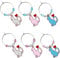 SOIMISS 1 Set 6pcs Cat Wine Glass Ring Cup Identifier Party Glass Markers Cocktail Wine Charms Cocktail Drink Markers Wine Glass Rings Tags Metal Charms Alloy Pendant Circle