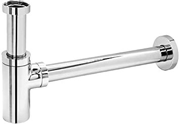 Lara Sifone d' Arredo Telescopico Tondo Lavabo Ottone Cromato da 11/4 - Pz 1