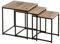 LOLAhome | Set 3 Mesas de Centro | Mesa Nido Pequeña para Salón o Comedor Oficina| Mesita Auxiliar Cuadrada Sofá| Madera y Metal Natural y Negro