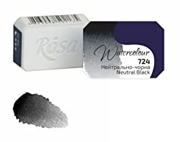 7 Artists Aquarelle Peinture Noir Neutre 2,5ml | Palette et Coffret Aquarelle | Boitier pour Adulte | Watercolor