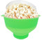 Gadgetime USA Popper de palomitas de maíz para microondas con tapas, silicona, no requiere aceite ni mantequilla, cuencos plegables, sin BPA, suministros de noche de cine, color verde